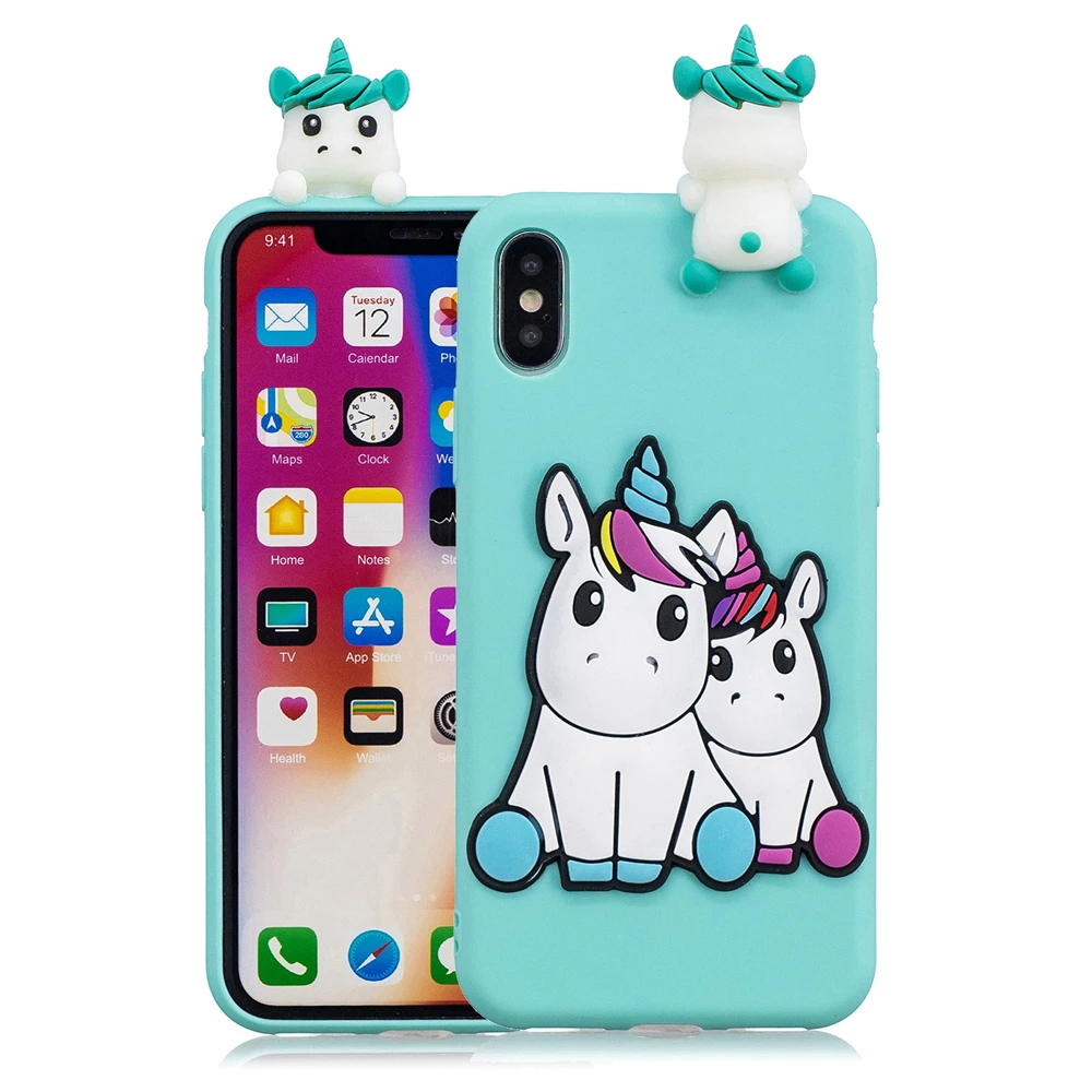 PDBG Мягкий ТПУ чехол для iPhone XS Max Fundas 6 6S 7 8 Plus X XR 5 5S мультяшная кукла игрушка чехлы
