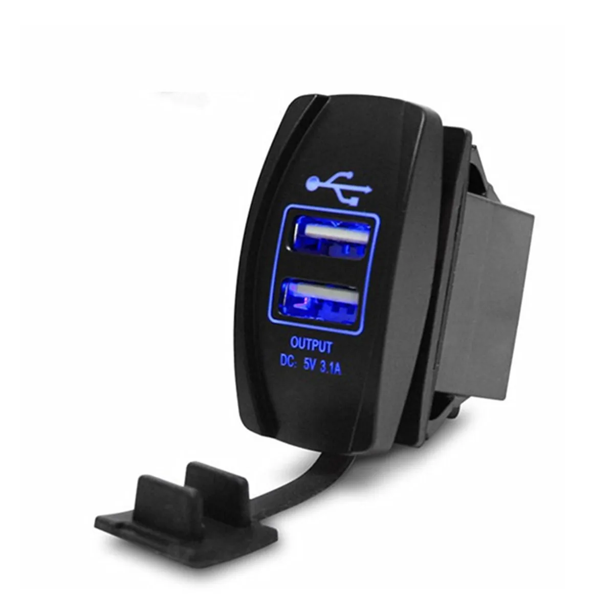 12/24V Dual USB Автомобильное зарядное устройство для сигарет розетка машинный Зарядное устройство Мощность адаптер 3.1A 5V Выход с светодиодный светильник для всех телефонов для Toyota/Skoda/VW/Audi