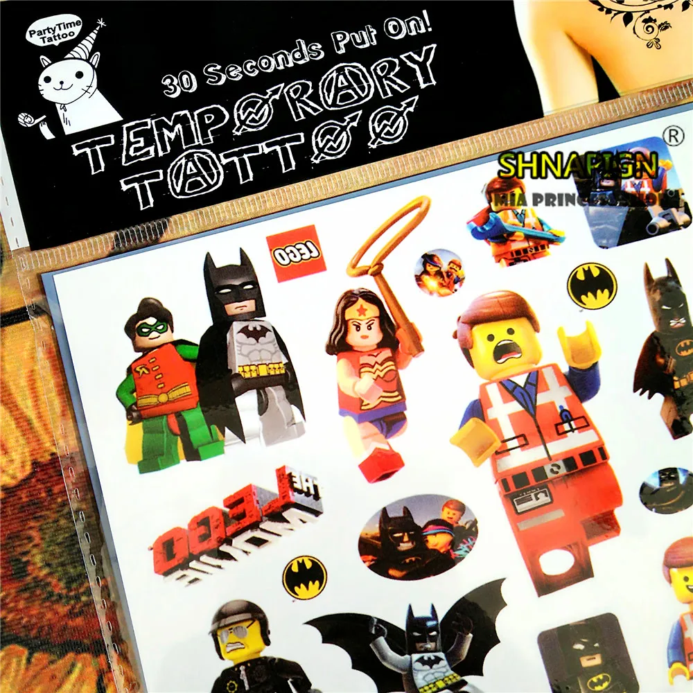 SHNAPIGN Batmen игрушка Робин детская временная татуировка боди-арт флеш-тату наклейка s 17*10 см водостойкая хна тату стикерская наклейка