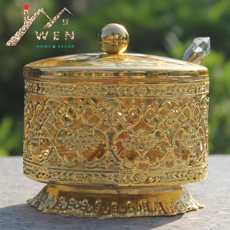 Бесплатная доставка Новое поступление блестящие Позолоченные Кофе/СУАР/банки