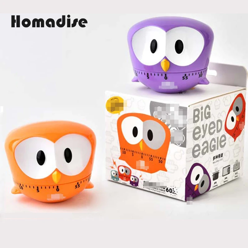 Homadise милый будильник креативный большой глаз Орел механический таймер кухня