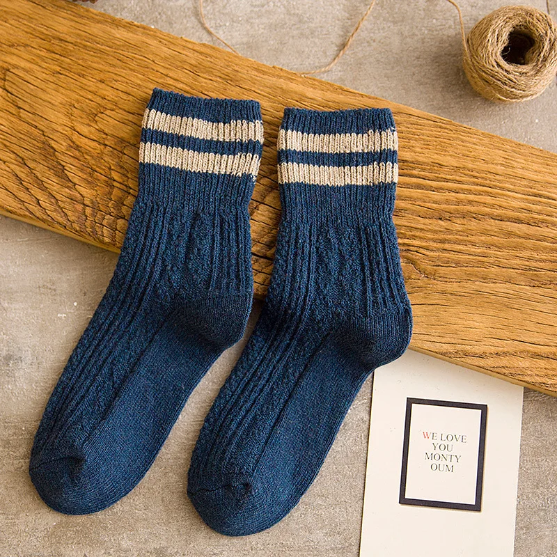 Зимние новые модные теплые женские носки в стиле Харадзюку толстые повседневные