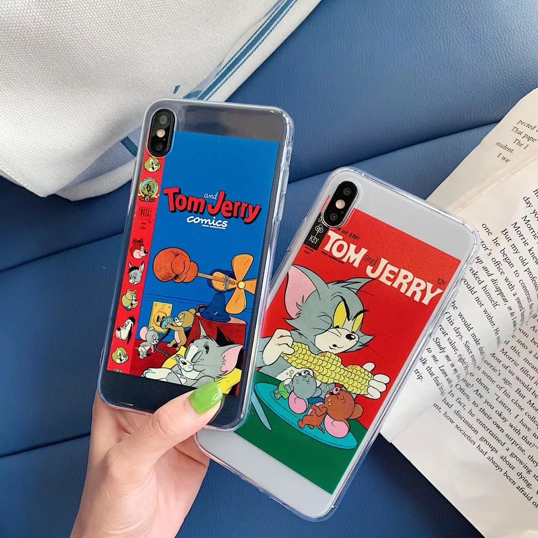 Чехол для телефона с изображением Тома и Джерри iphone Xs MAX XR X 6 6s 7 8 plus забавный узор