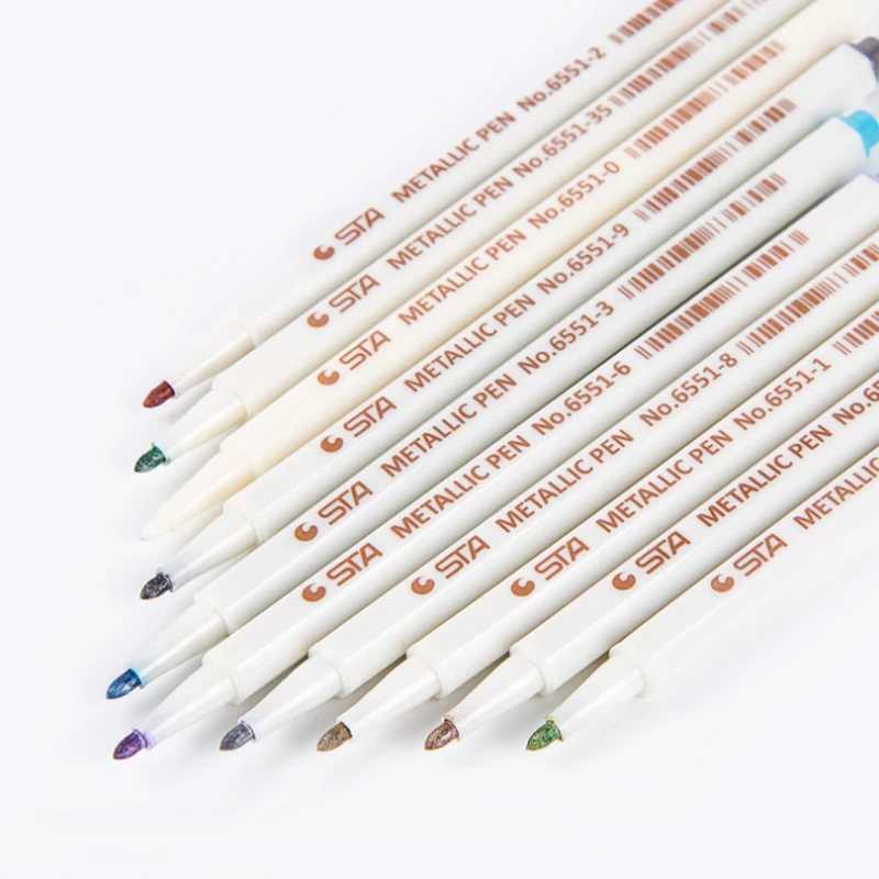 

10 Colors/set DIY Acrylic Marker Waterproof Permanent Painter Pen Highlighter Metallic Color Pen for DIY Mug Design Card Making