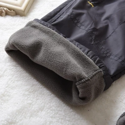 Брюки для мальчиков с бархатной подкладкой утепленные ветрозащитные зимние