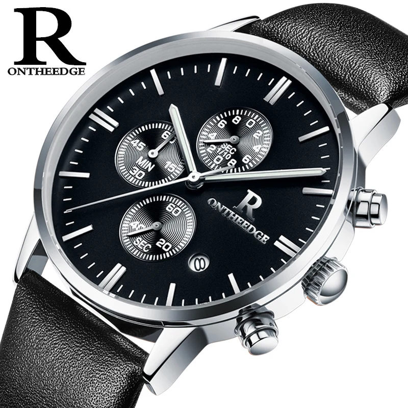 Новые часы для мужчин люксовый бренд Ontheedge Хронограф Мужские спортивные Высокое