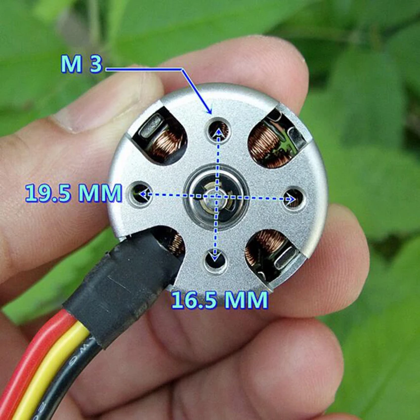 2212-KV920 Высокое качество 3 провод micro Бесщеточный Электродвигатель металлический