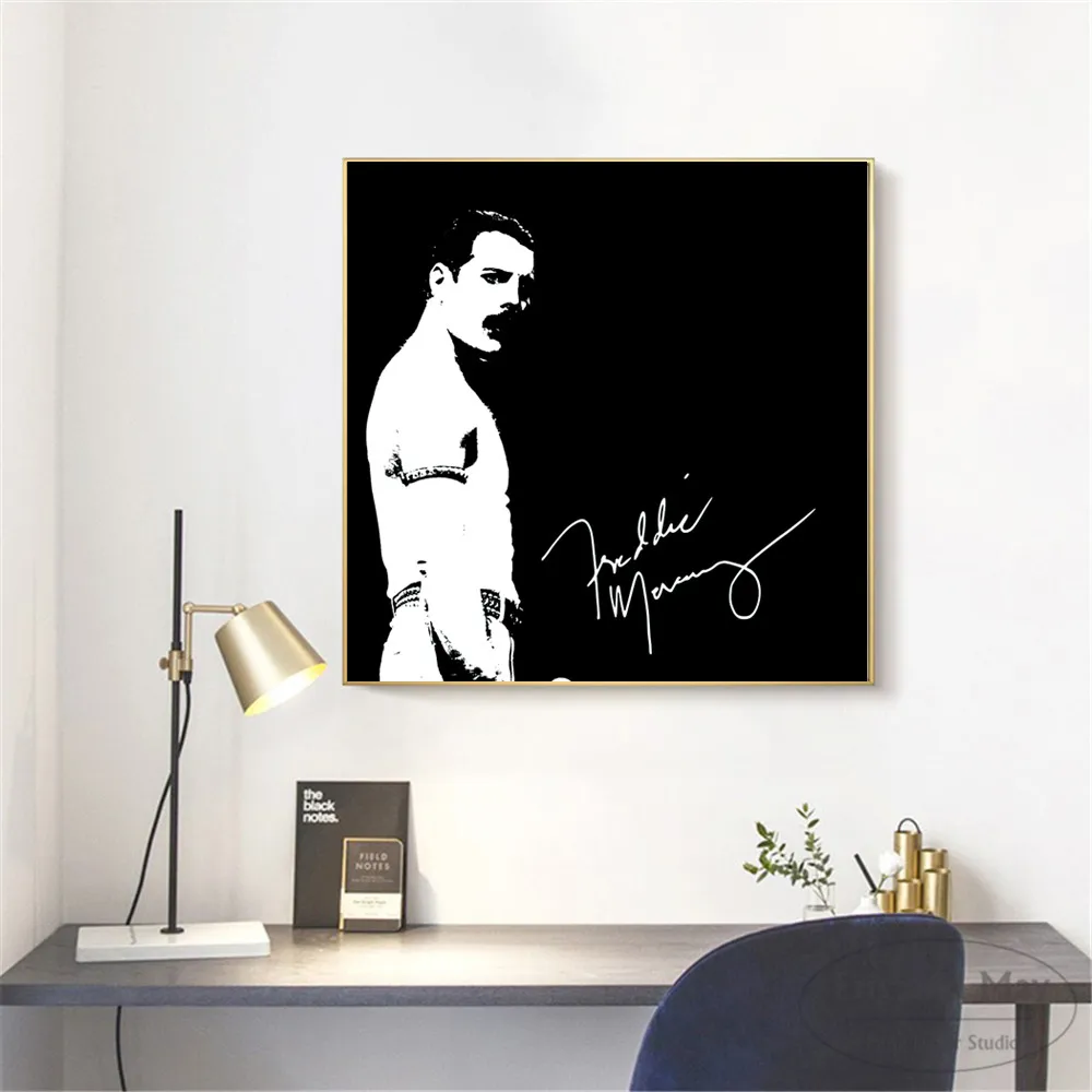 Freddie Mercury Ретро Художественная работа с цитатами на холсте Художественная печать живопись Современная Настенная картина домашний декор для Спальни Декоративные плакаты без рамки