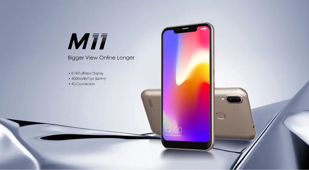 Смартфон LEAGOO M11, 6,18 дюйма, 4000 мА/ч, 2 Гб ОЗУ, 16 Гб ПЗУ, Android 8,1, MT6739, четырехъядерный, задний, отпечаток пальца, быстрая зарядка, 4G, мобильный телефон