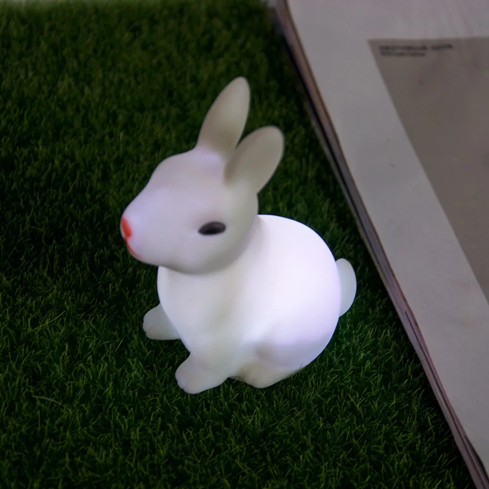 Декоративная лампа в виде кролика с изображением животных светодиодный