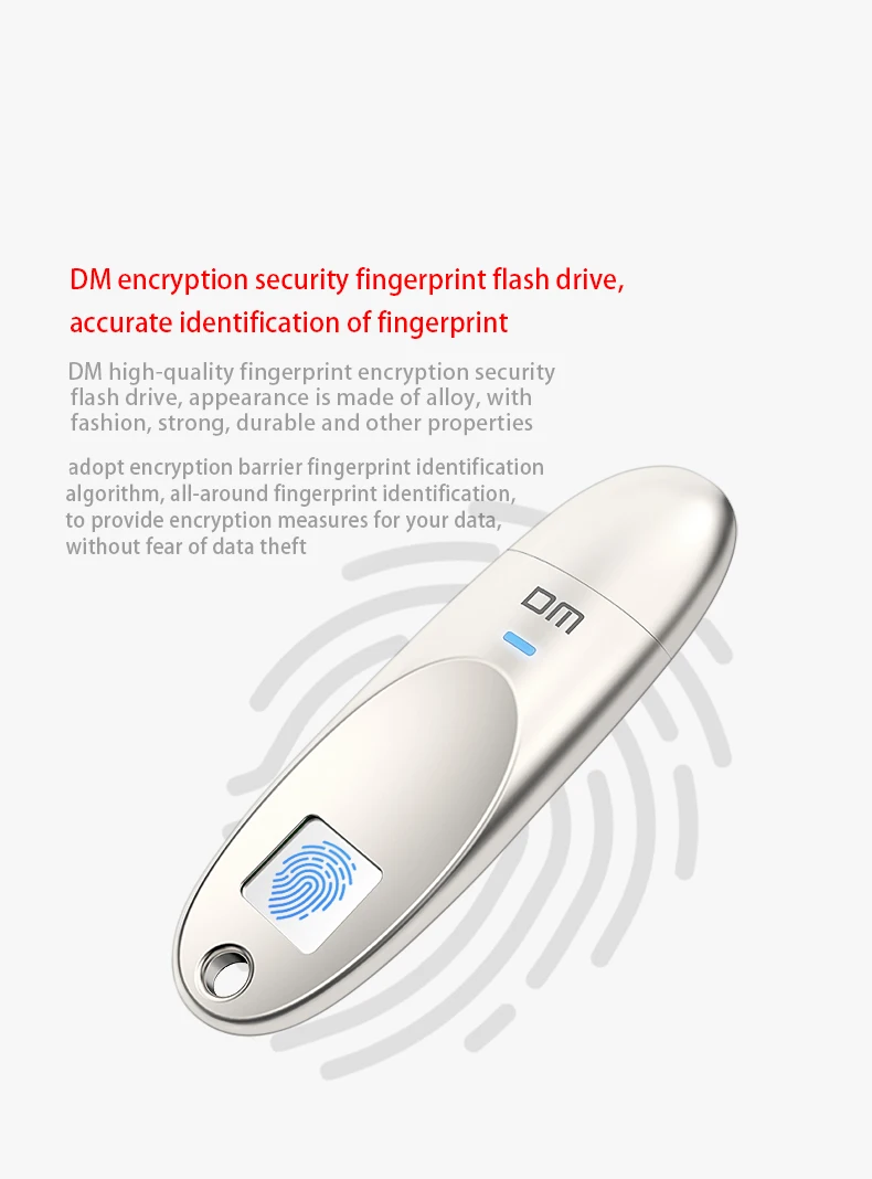 DM PD062 USB флеш-накопитель Распознавание отпечатков пальцев зашифрованный 32 Гб 64 ГБ высокоскоростной флеш-накопитель безопасность память USB 3,0 диск