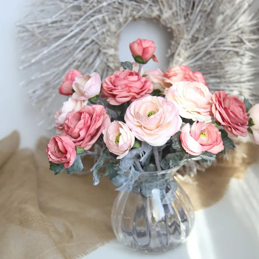 Искусственные цветы Шелковый цветок европейская осень яркие пионы Маргаритка