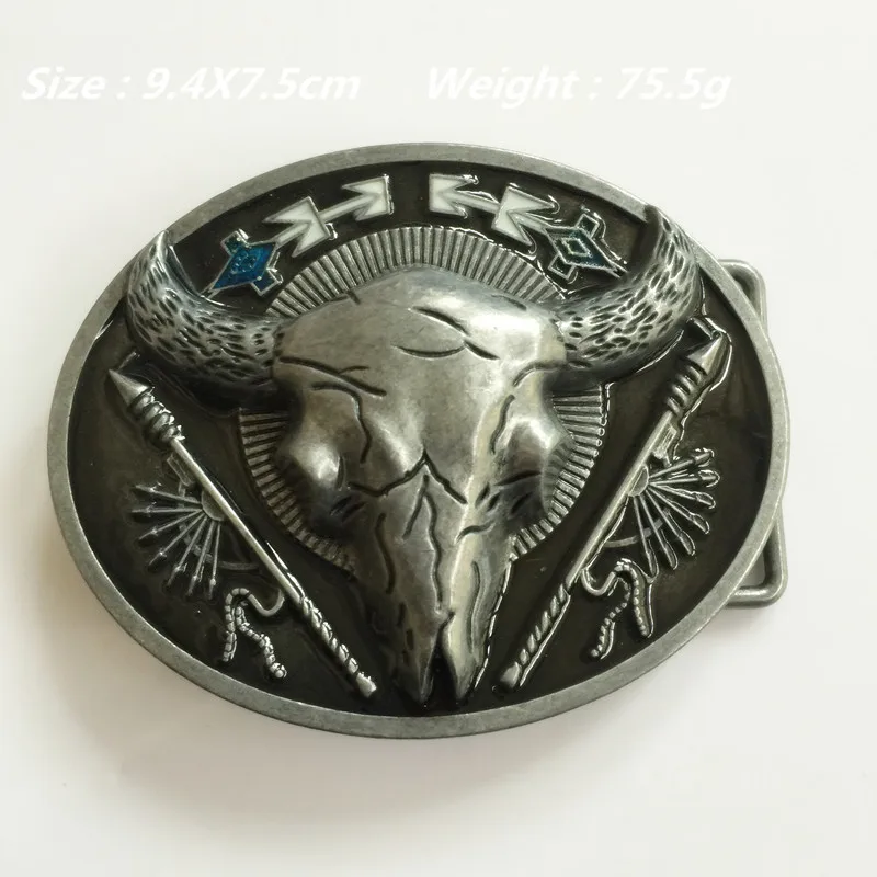 Розница 2016 новый стиль овальная крутая 3D голова быка Мужская металлическая