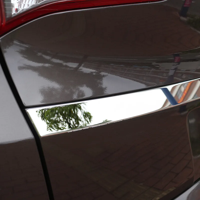 Для hyundai Tucson хромированная задняя дверная ручка багажника Крышка хвостовые ворота отделка ободок литье Стайлинг из нержавеющей стали