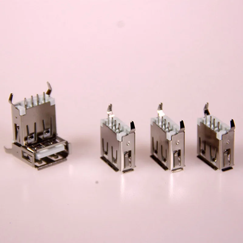 10 шт./лот USB PCB разъем а-типа гнездо 180 градусов прямой игла изгиб ноги разъем USB PCB крепление