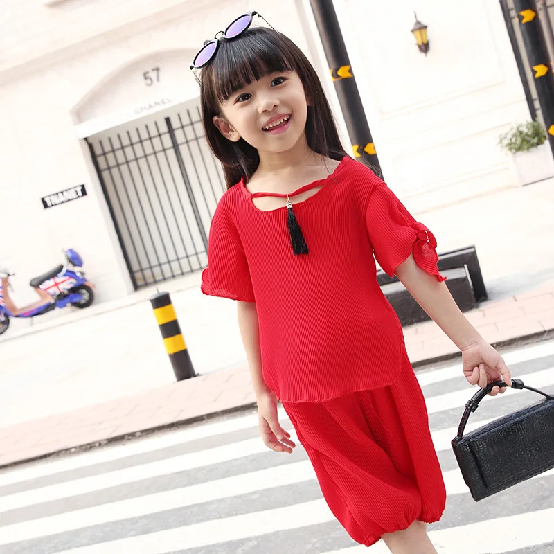 Продажа от производителя новые детские футболки 2016 корейские шифоновые штаны