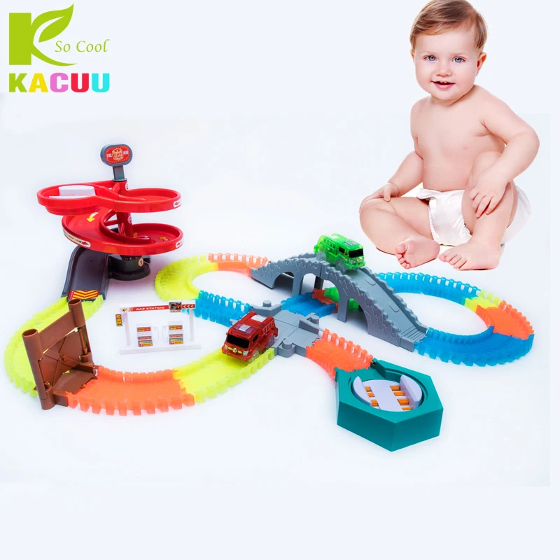 Волшебные гоночные трассы забавные аксессуары Поворотный Мост перекресток для 7