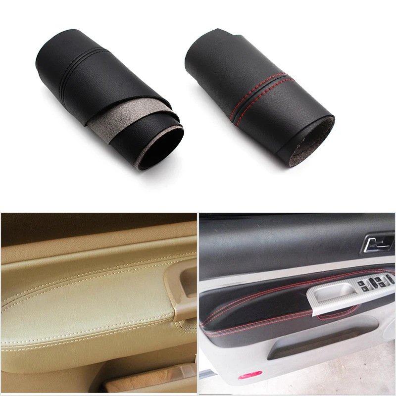 ONLY Left Hand Driving Microfiber Leather Interior Door Handle Armrest Panel Cover Trim For VW Golf 4 MK4 Bora Jetta 1998-2005