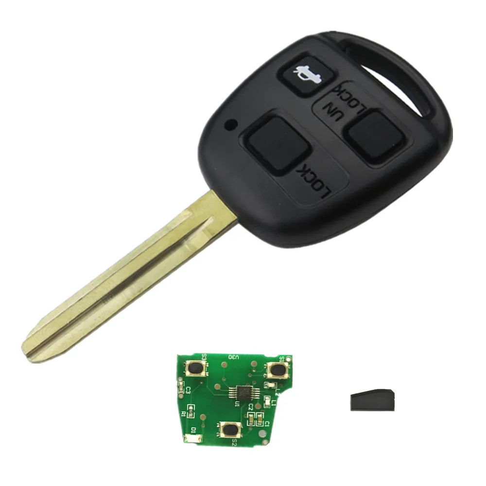Okeytech 315/433 МГц 4D67 чип 2 или 3 кнопки Автомобильный Дистанционный ключ для Toyota Camry Prado