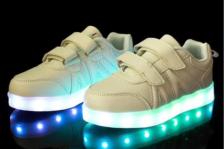25-36 Size/ USB Charging Basket Led Children Shoes With Light Up Kids Casual Boys&Girls Luminous Sneakers Glowing Shoe enfant | Детская
