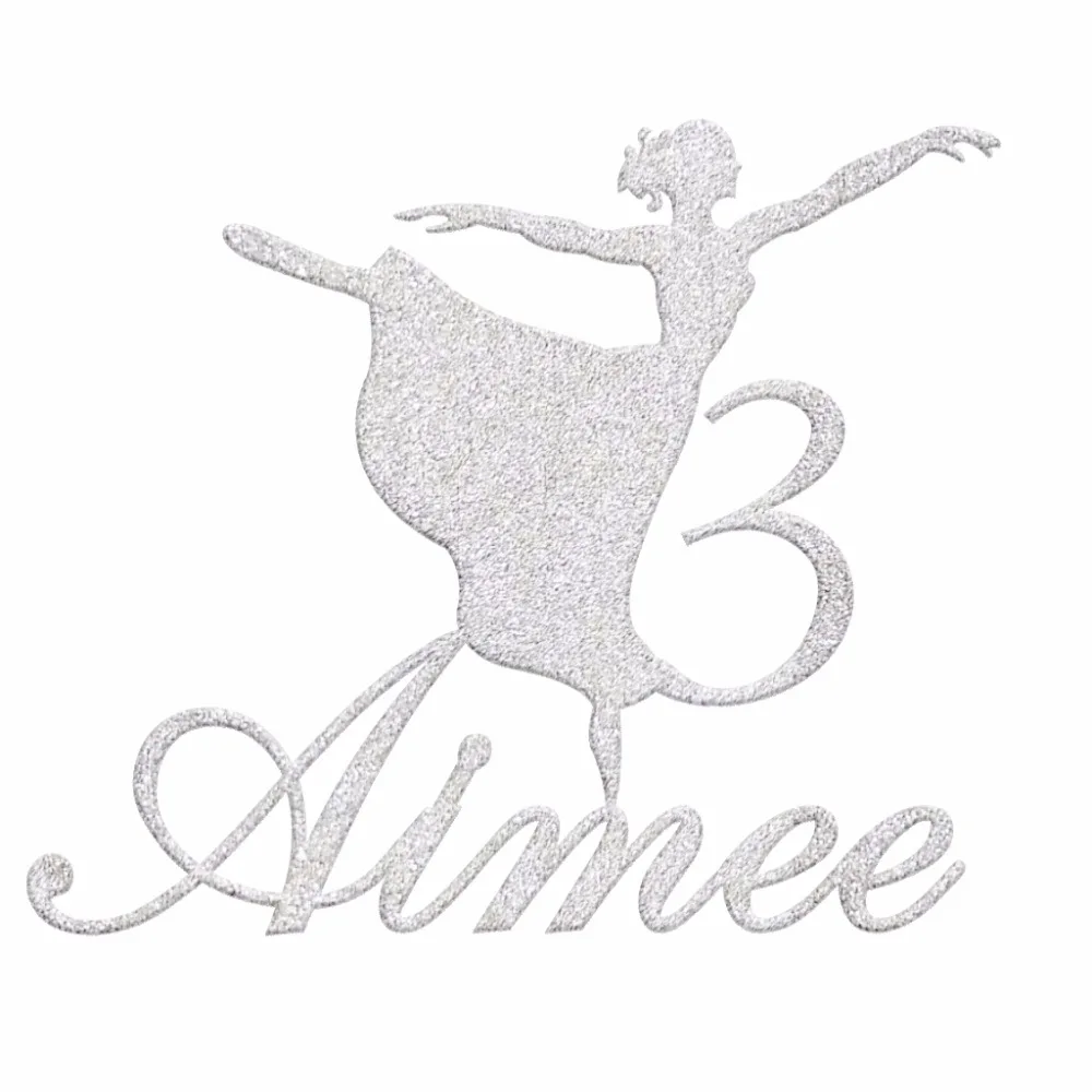Персонализированный Топпер для торта с именем балерины на заказ блестящий