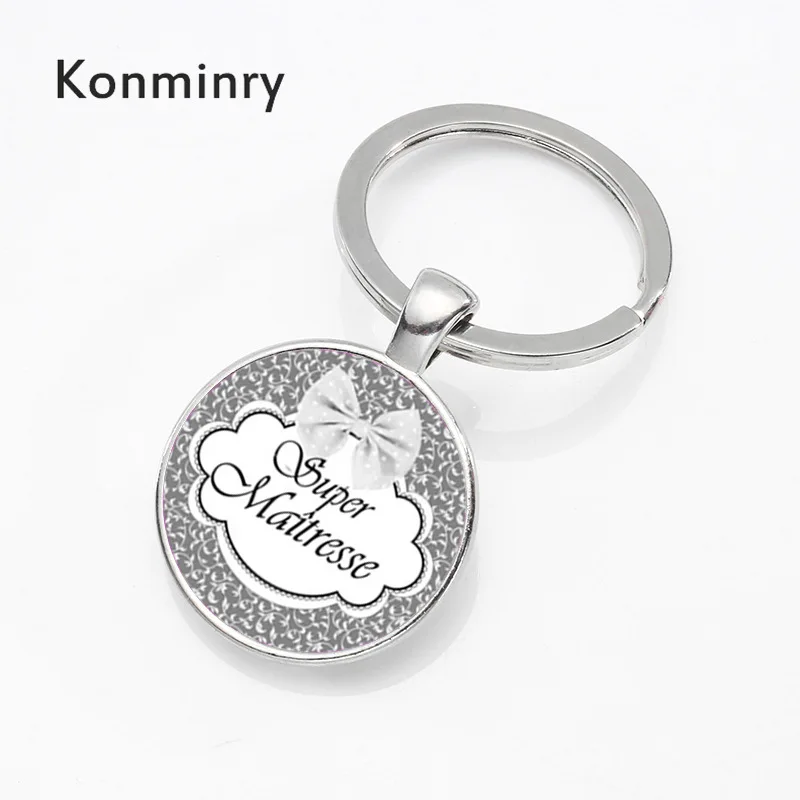 Konminry je suis un Master Брелоки для ключей классическое искусство круглая стеклянная