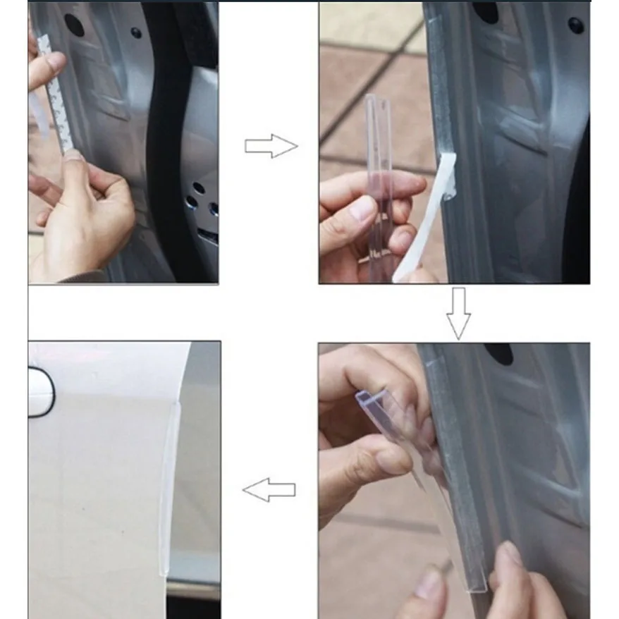 Car door edge guards trim molding protection auto strip scratch protector guard crash barriers sticker for all car 8pcs/set | Автомобили и