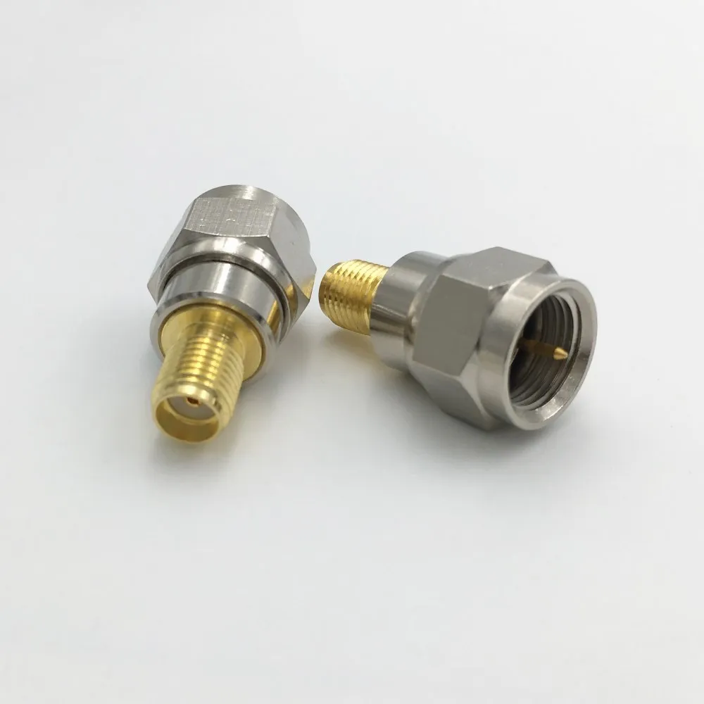 100 шт. латунный F ТВ штекер SMA гнездо резьба ВЧ антенна Авто радио 50ohm коаксиальный