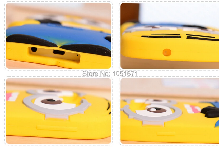 3D Cartoon Despicable Me Yellow Minion Silicon Cases for For Samsung Galaxy A3 A3000 Cell Phone Cover |