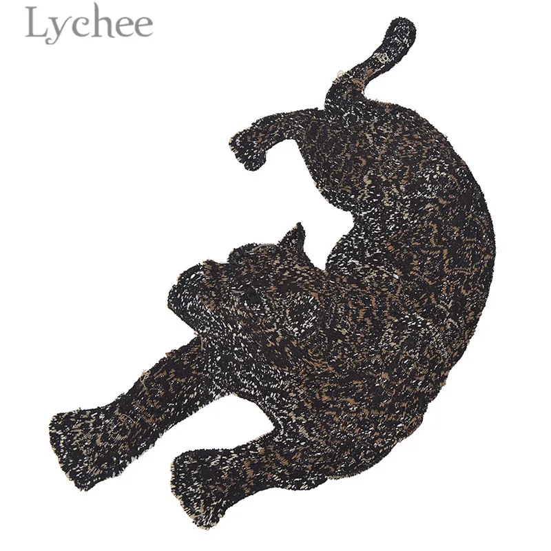 Lychee Life 1 пара леопардовых нашивок с вышивкой в виде животных Пришивные Аппликации