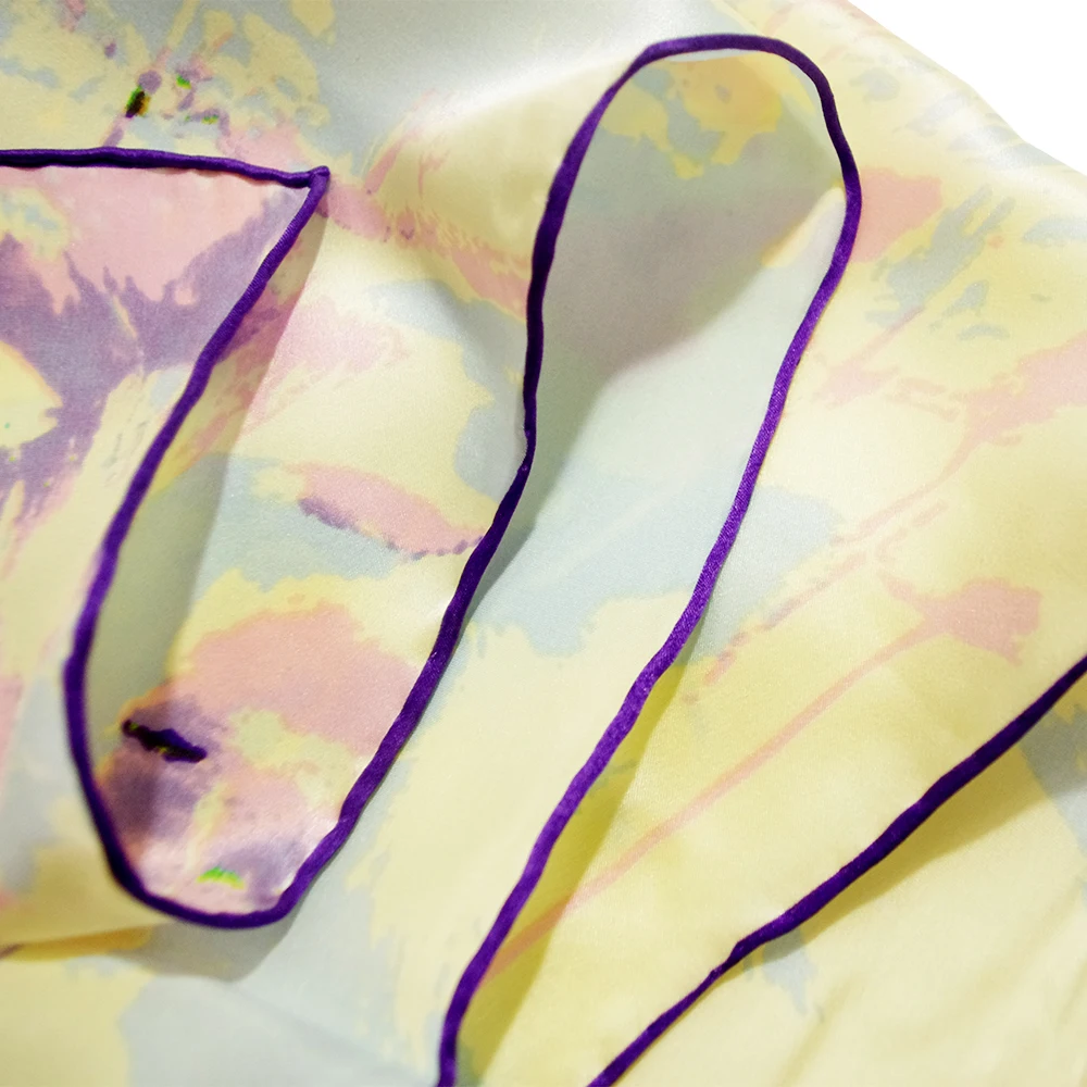 Женский брендовый квадратный шарф дизайнерский Шелковый Хиджаб 34 дюйма с