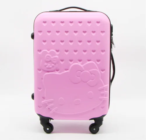 Рисунок Hello Kitty Чемодан сумка Для Женщин мультфильм дорожная прокатки тележка