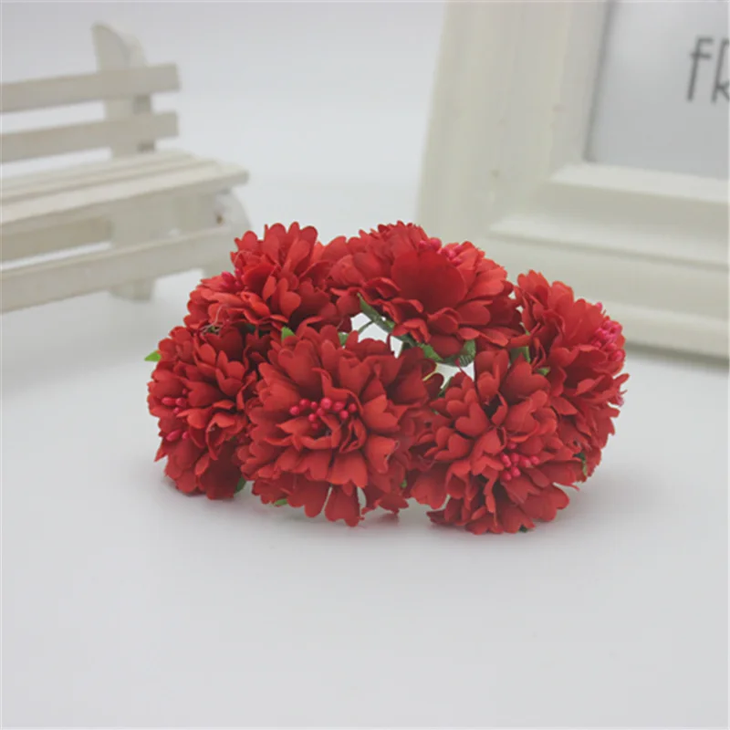 6 шт. шелковые тычинки букет искусственных цветов для дома свадьбы вечеринки