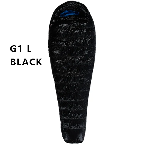 G1L BLACK Спальный мешок на гусином пуху AEGISMAX G1/G2/G3, спальный мешок на открытом воздухе для кемпинга - Цвет: G1L BLACK