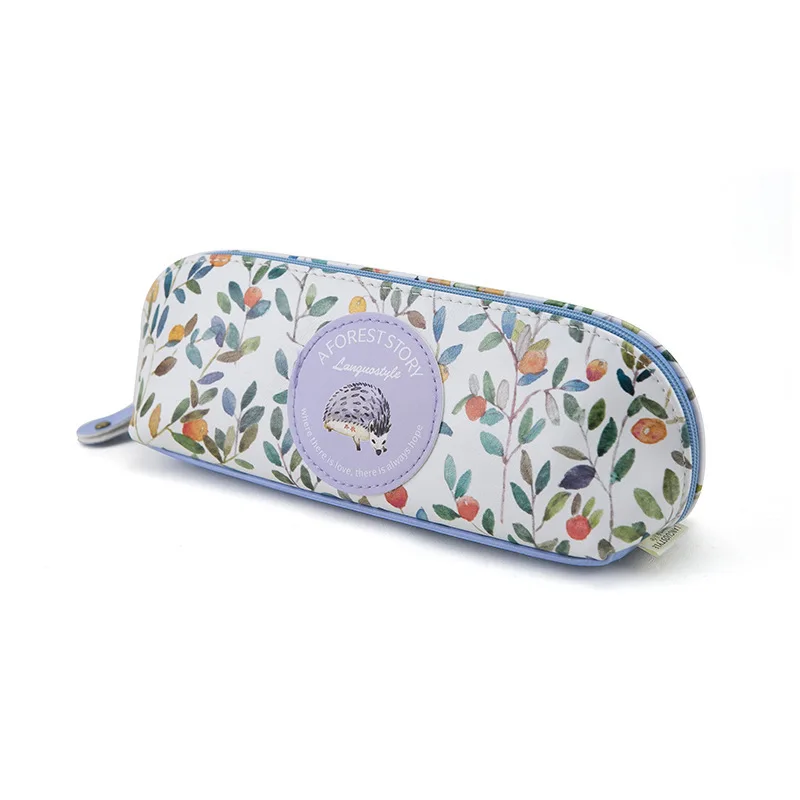 

Cute Animals flower PU Leather school pencil case Stationery lapices pencil bag school supplies Student Prize pen box for girl