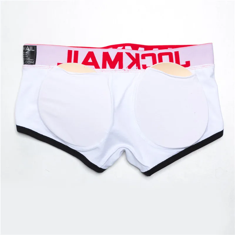 JOCKMAIL, фирменное Мужское нижнее белье, боксеры, плавки с сексуальным мешочком для пениса, усиление выпуклости спереди+ сзади, Двойная съемная чашка пуш-ап