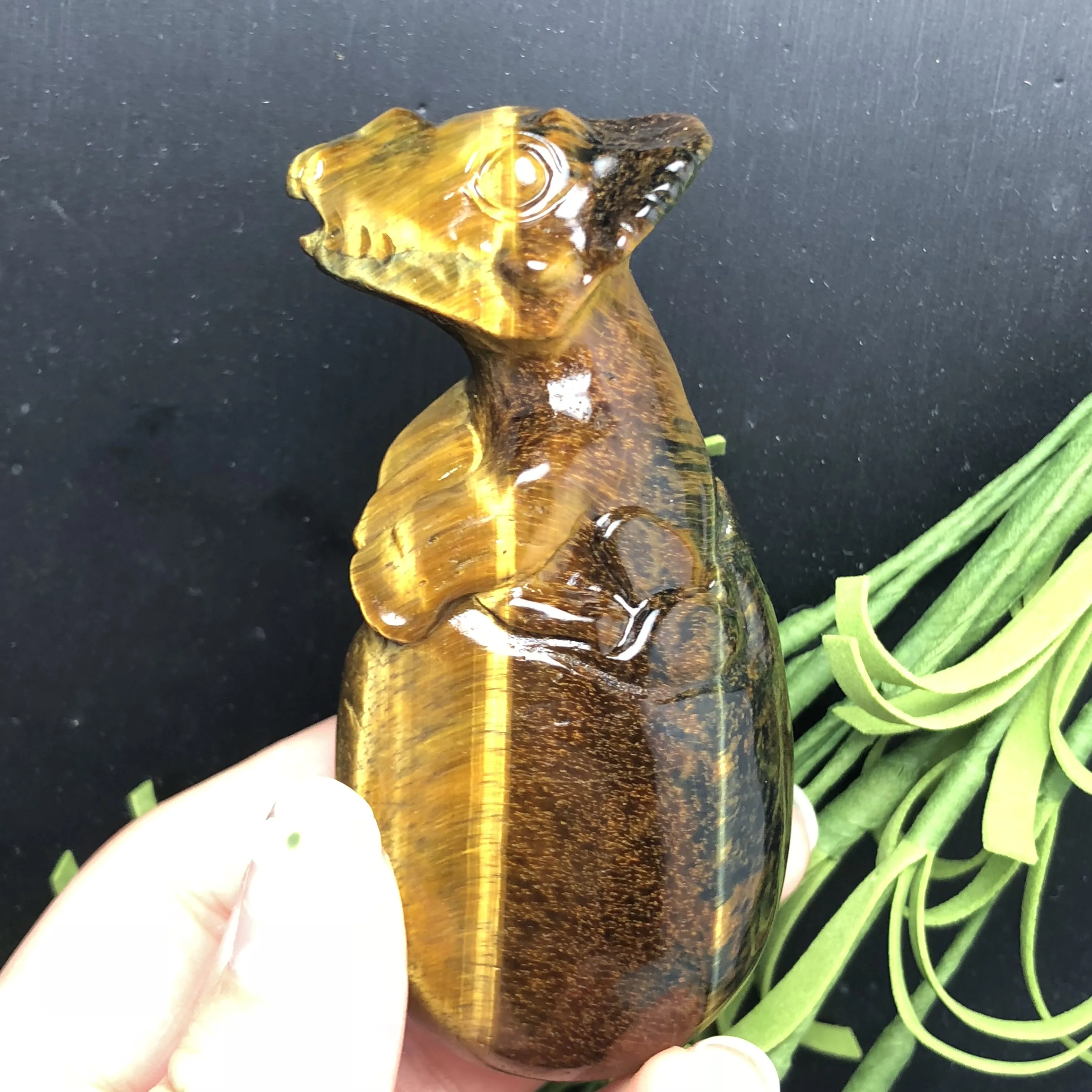 

Натуральный кристалл тигровый глаз натуральный драгоценный камень полировка резьба счастливое яйцо кварц рукоделие и другие домашние укр...