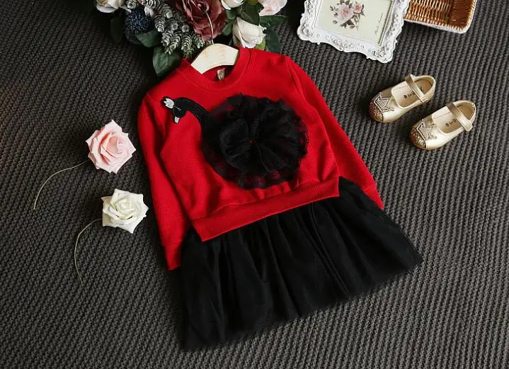 Весна-Осень 2019 детская одежда корейское кружевное детское платье принцессы с