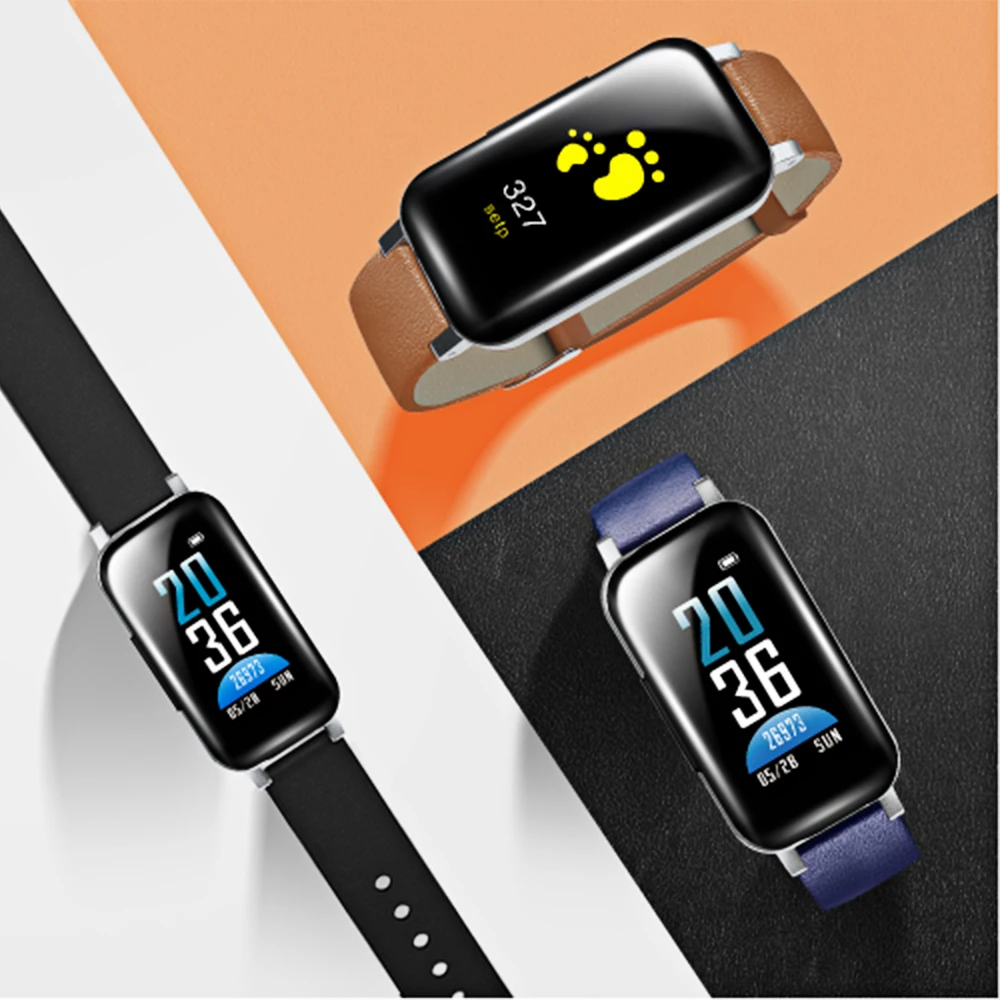 FEIKU Compatible with IOS Android mobile phone T89 dual Bluetooth 5.0 headset smart bracelet heart rate blood pressure tracker |