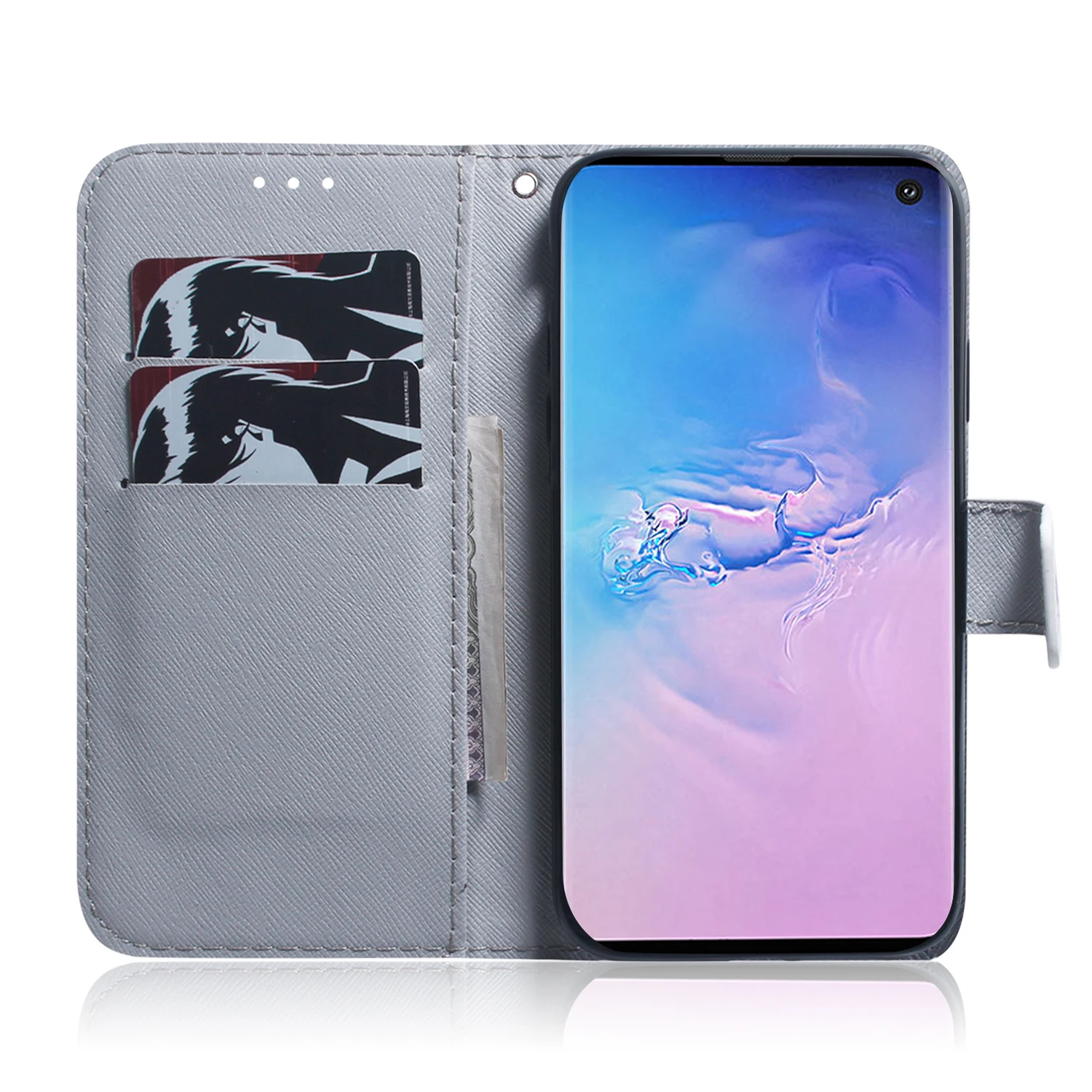 Ван Гог "Панда" брендированный флип-чехол из кожи для samsung Galaxy A10 A30 A40 A50 A70 M10 M20 M30 J4 J6 плюс A7 A9 A750 S10 плюс S10E