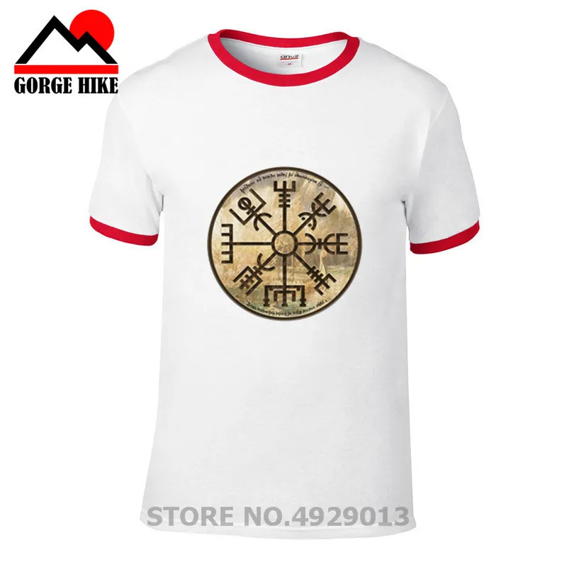 VTee Vegvisir Futhark Runes Navigator Viking Valhalla Odin мужские футболки с коротким рукавом и вырезом