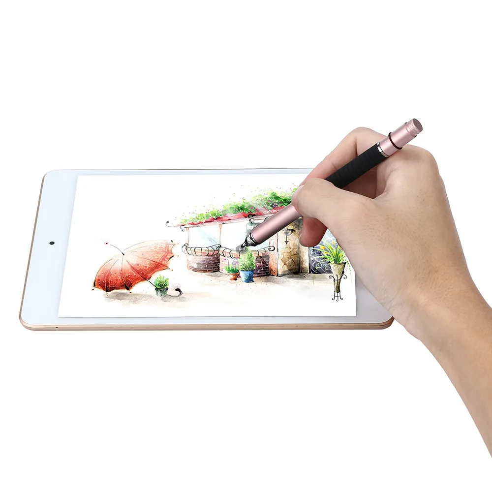 6 цветов выбор 2в1 точность тонкий емкостный сенсорный экран Стилус для iPhone для iPad Phone Tab 80822