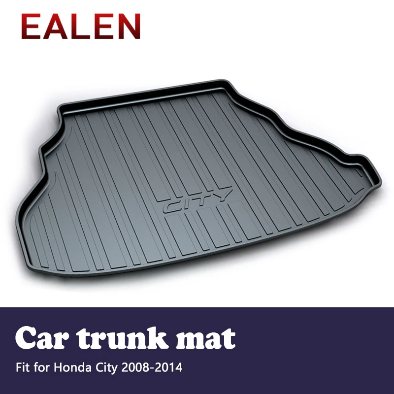EALEN For Honda City 2008 2009 2010 2011 2012 2013 2014 Boot Tray Carpet Anti-slip mat Accessories 1Set Car Cargo rear trunk mat