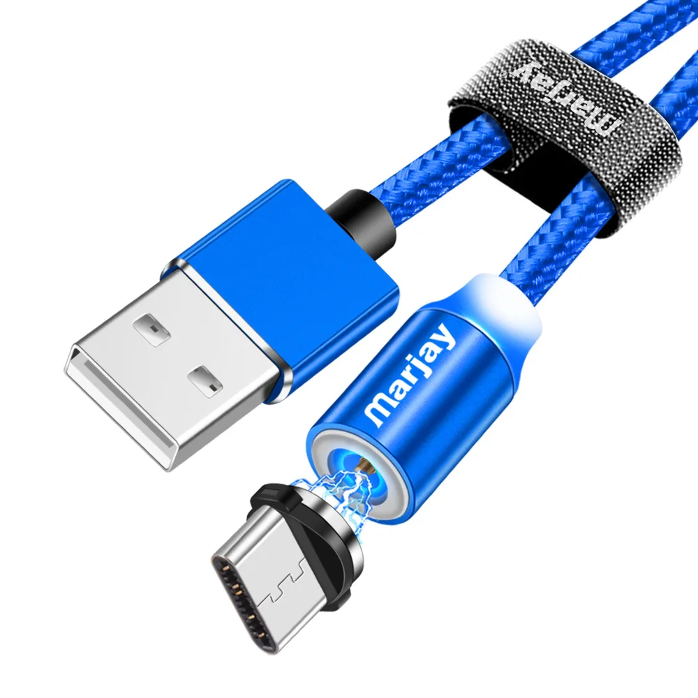 Marjay Магнитный usb type-C кабель для samsung Galaxy S10 S9 S8 Plus Быстрая зарядка USB-C зарядное устройство для мобильного телефона USBC type-C кабель