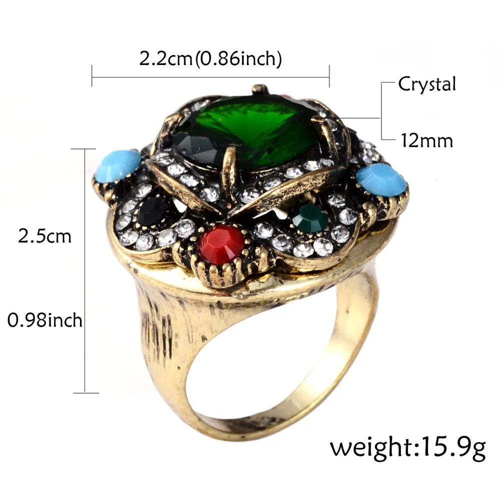 Бижутерия из Турции великолепные свадебные винтажные кольца в стиле бохо для