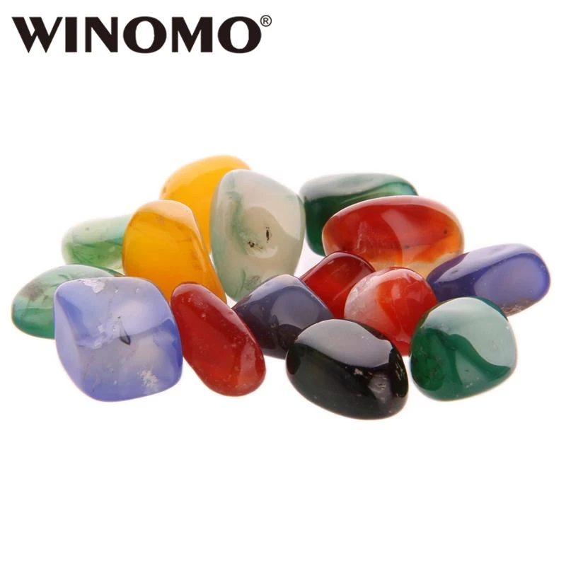 WINOMO 0 5 2 см 100 г натуральный цветной агат камень для
