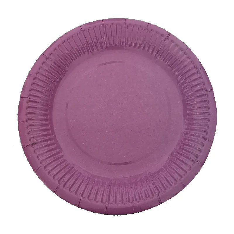 10pcs/lot Black plates kids birthday party supplies Solid Color paper dishes black color theme disposable | Дом и сад