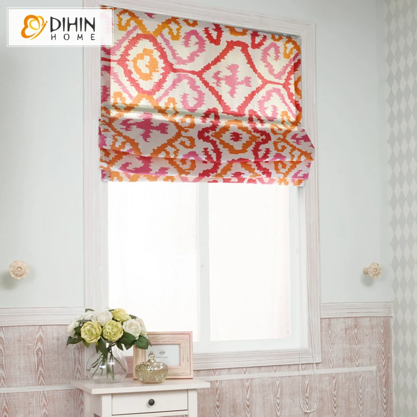 Современные жаккардовые римские жалюзи DIHIN HOME для гостиной оконные роликовые