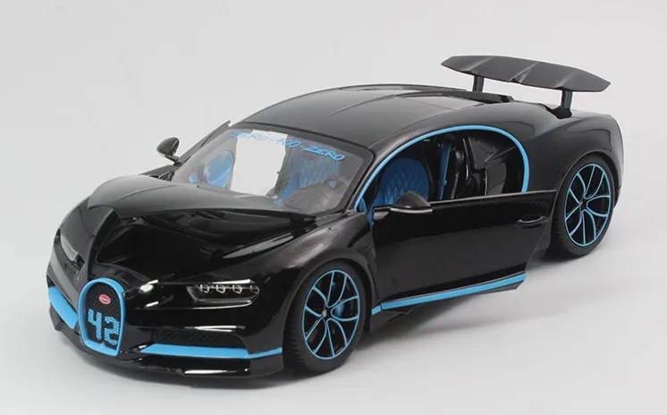 Bburago 1:18 Bugatti Chiron черная литая под давлением модель гоночный автомобиль