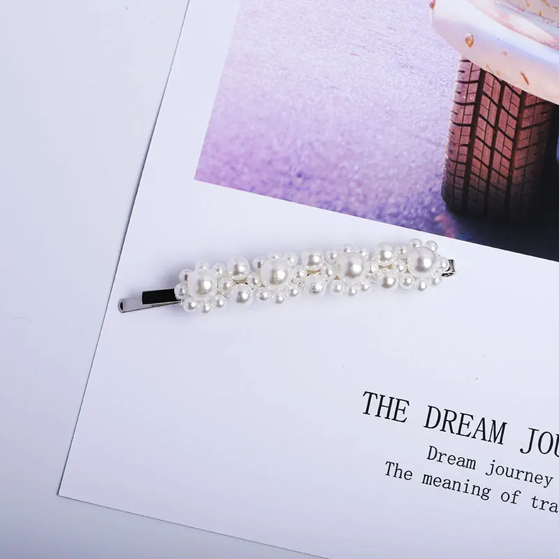 pearl bobby pin Заколки для волос с жемчугом, зажим для волос, стразы, Шпилька для женщин, девушек, аксессуары для укладки волос, корейские заколки для волос - Цвет: pearl bobby pin
